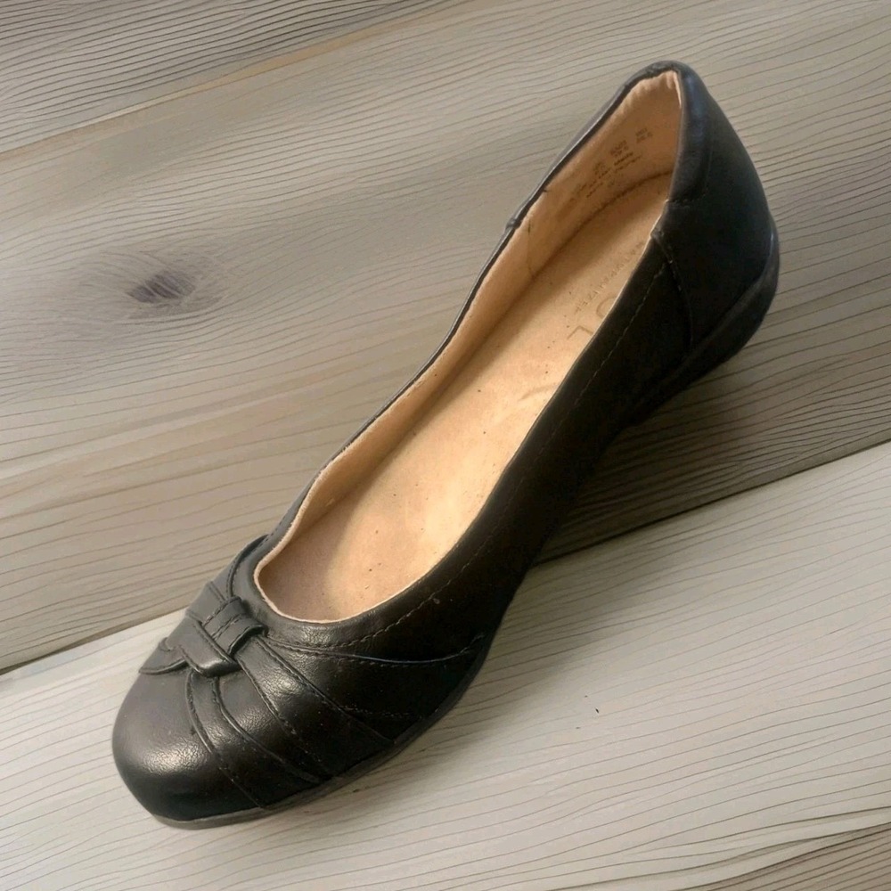 SOUL Naturalizer Girly Ballet Flats Slip On Comfort Shoes Black Women's Sz 9.5W